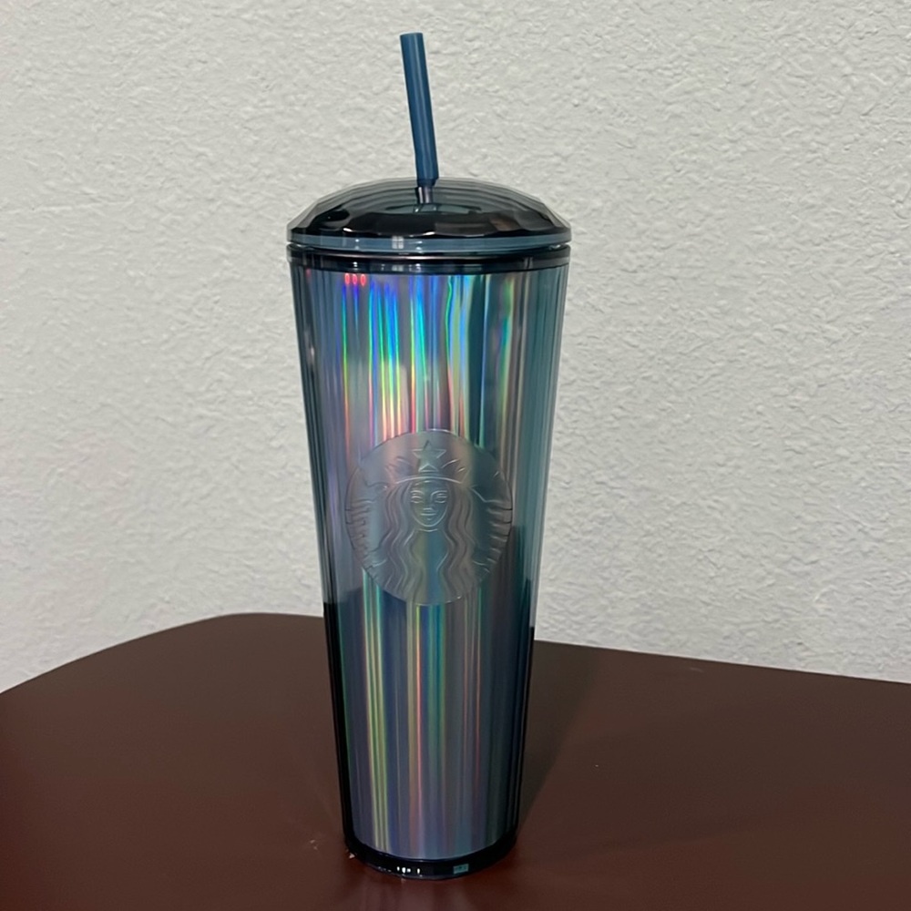 24oz teal kaleidoscope Starbucks tumbler
